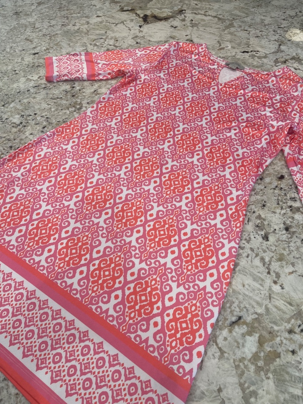 Charlie Paige Geometric Print Dress S Petite Summer Vibrant Beach Coastal - Picture 2 of 9